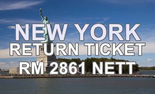 FLY NEW YORK & RETURN AT RM 2861 NETT PRICE BY【AIR CHINA】