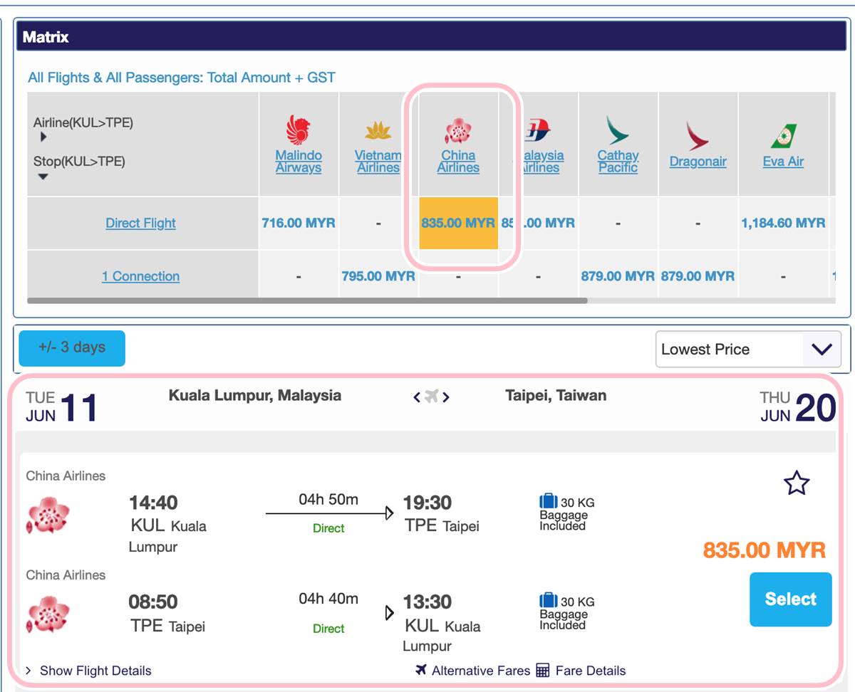 china airlines baggage