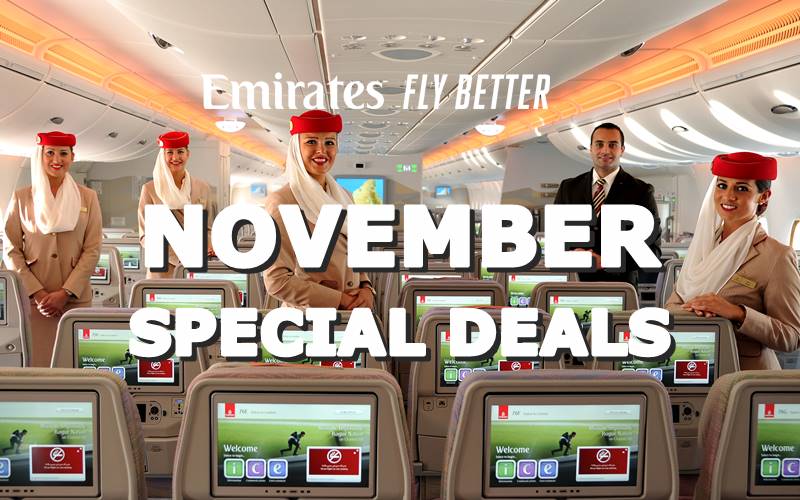 【EMIRATES】NOVEMBER 2019 SPECIAL DEALS!