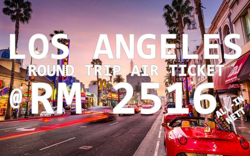 FLY LOS ANGELES AND RETURN AT ALL-IN FARE RM 2516 NETT ONLY BY 【PHILIPPINES AIRLINES】