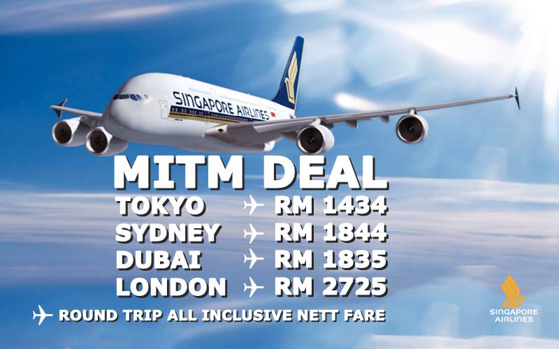 【SINGAPORE AIRLINES】MITM 2019 DEALS!