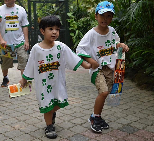 A junior tag team making their rounds during Walk & Hunt in the Wild.