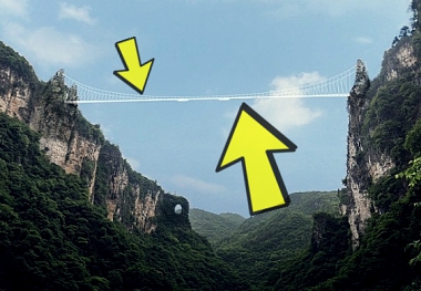 WE FOUND THE SCARIEST PEDESTRIAN GLASS-BOTTOMED BRIDGE YET!