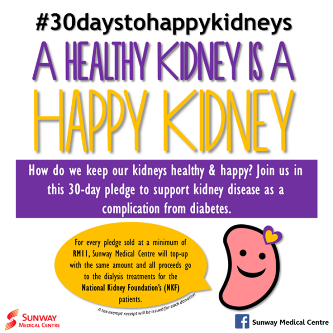 Campaign to raise awareness on caring for the kidneys and also raise funds for NKF