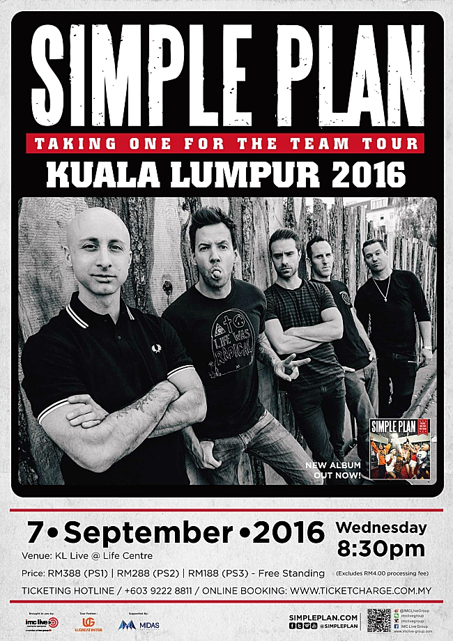 Simple Plan on Tour in Kuala Lumpur