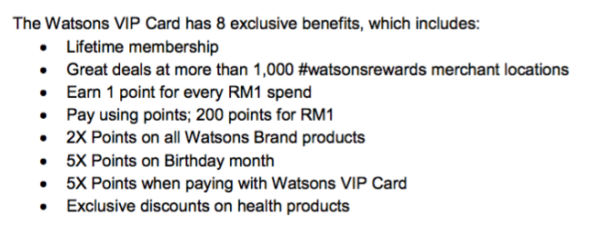 Watsons VIP Card Now Comes With Health Club Rewards!