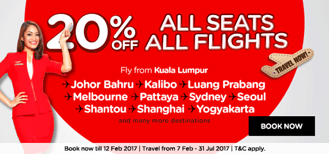 AIRASIA 20% DISCOUNT CAMPAIGN RETURNS!