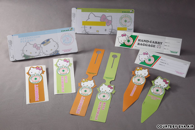 Hello Kitty Boarding Passes