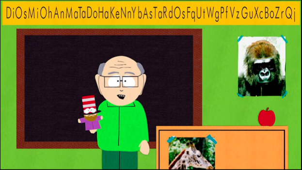 Mr. Garrison’s chalkboard 