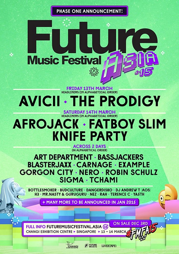 FMFA 2015 Phase one line up