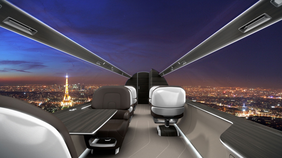 Windowless Jet interior