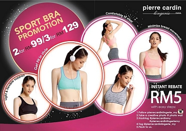 PIERRE CARDIN LINGERIE SPORTS BRA SHOW!