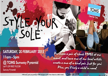 TOMS CELEBRATES NEW SUNWAY PYRAMID STORE WITH A STYLE YOUR SOLE EVENT!