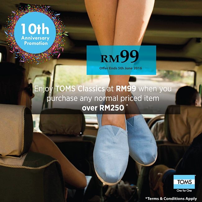 TOMS Classics At Only RM99!