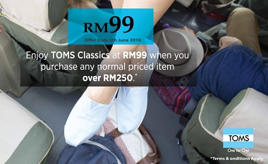 TOMS CLASSICS AT ONLY RM99!