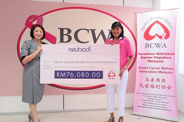 BREAST CANCER WELFARE ASSOCIATION MALAYSIA’S HOSPITAL ANGELS RECEIVES RM76,080 THROUGH NEUBODI’S “PEDAL FORWARD” INITIATIVE