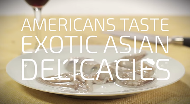 Americans Tasting Exotic Asian Food