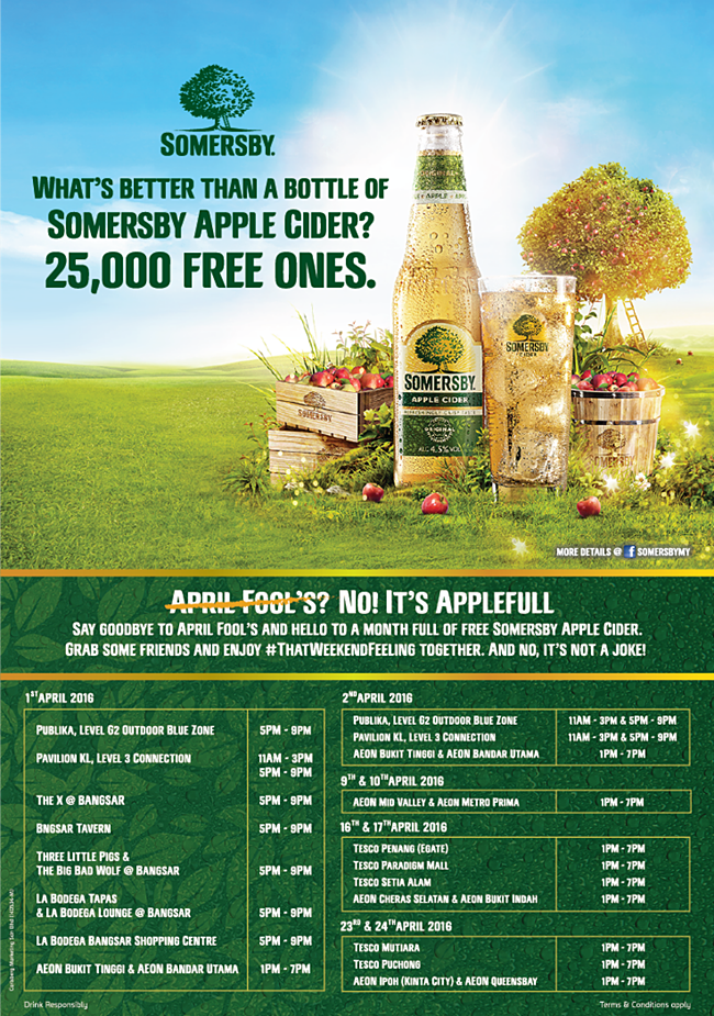 25,000 Bottles of FREE Somersby Apple Cider