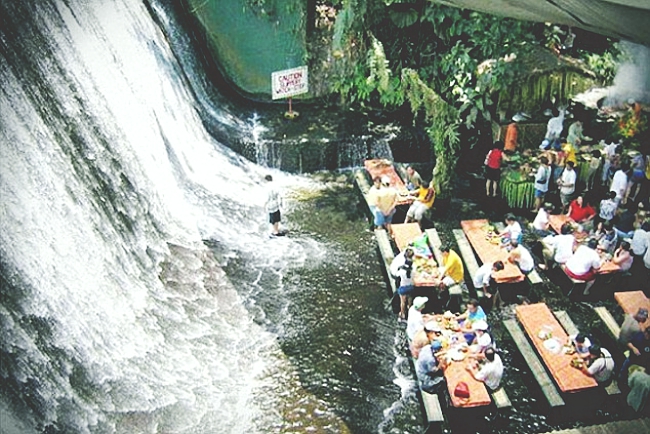 Waterfall Restaurant In Philippines!