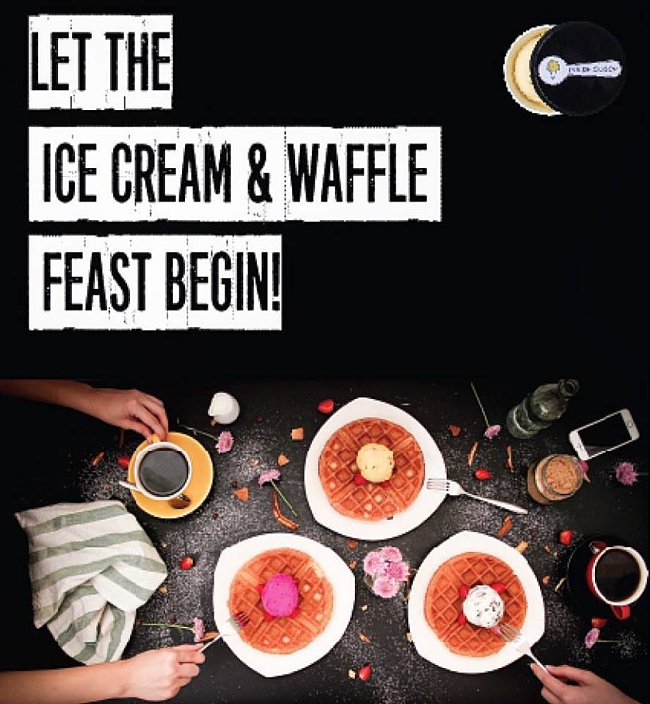 UNLIMITED Ice-Cream & Waffles From Inside Scoop!