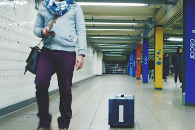 A SUITCASE THAT FOLLOWS YOU AROUND LIKE A PUPPY