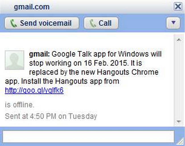 Gtalk Closing