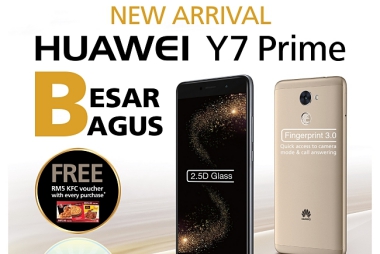 HUAWEI Y7 PRIME DEBUTS AT ONLY RM999