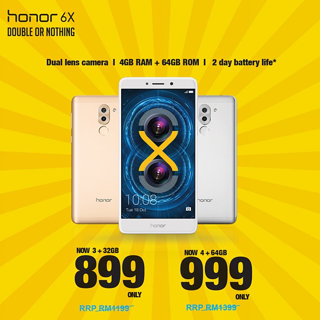 Only RM899 Onwards For An honor Smartphone!