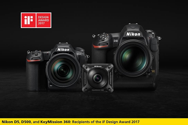 iF Design Award 2017 Recognition for the Nikon D5, D500 and KeyMission 360