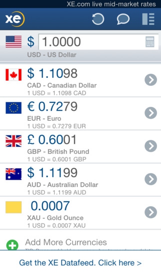 XE Currency Layout