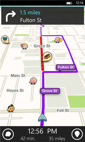 Waze layout