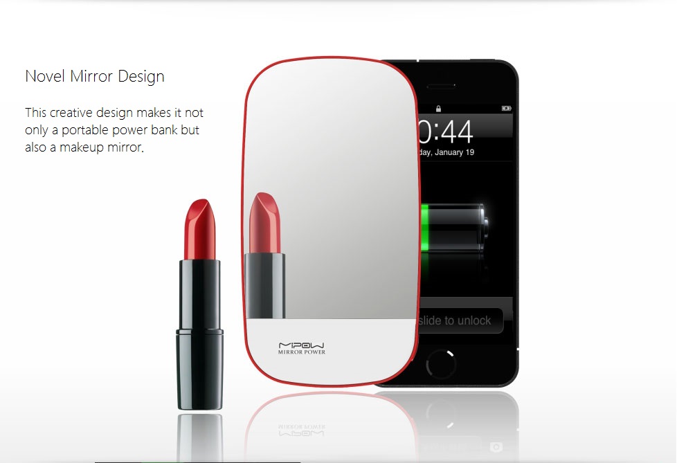 MiPow Power Mirror 3000mAh 