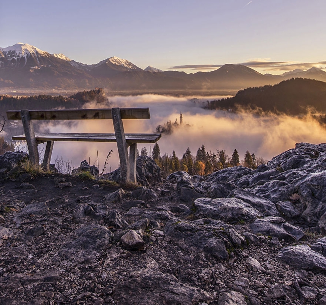 Stunning Sunrise At Lake Bled In Slovenia