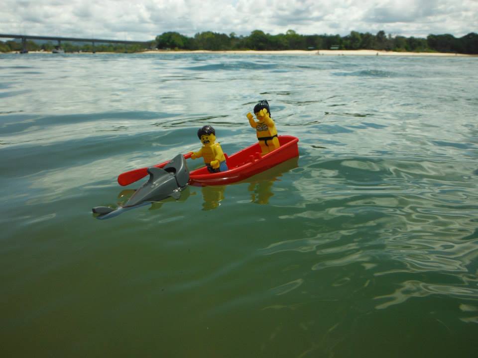 Lego almost got biten by sharks