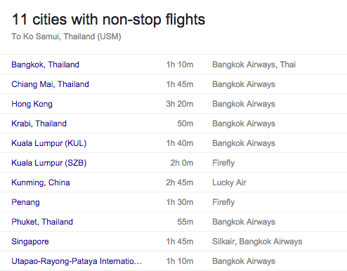 flight schedule